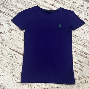 SALE Ralph Lauren Sport Purple Shirt with Green Logo